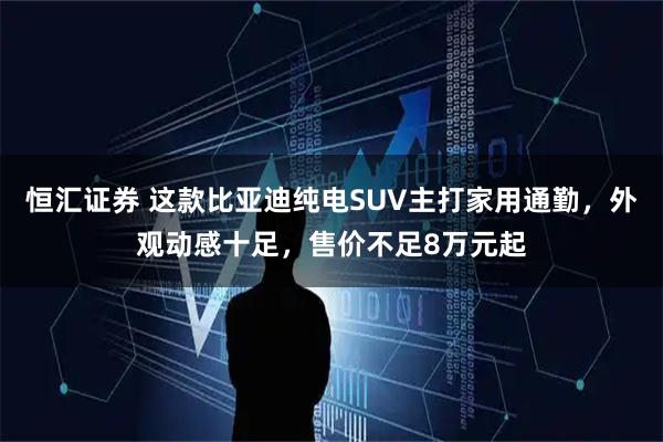 恒汇证券 这款比亚迪纯电SUV主打家用通勤，外观动感十足，售价不足8万元起
