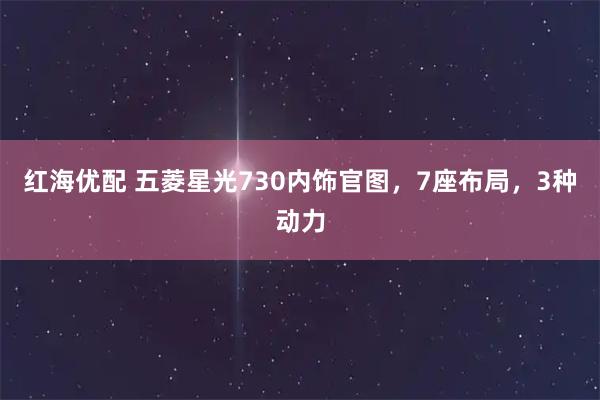 红海优配 五菱星光730内饰官图，7座布局，3种动力
